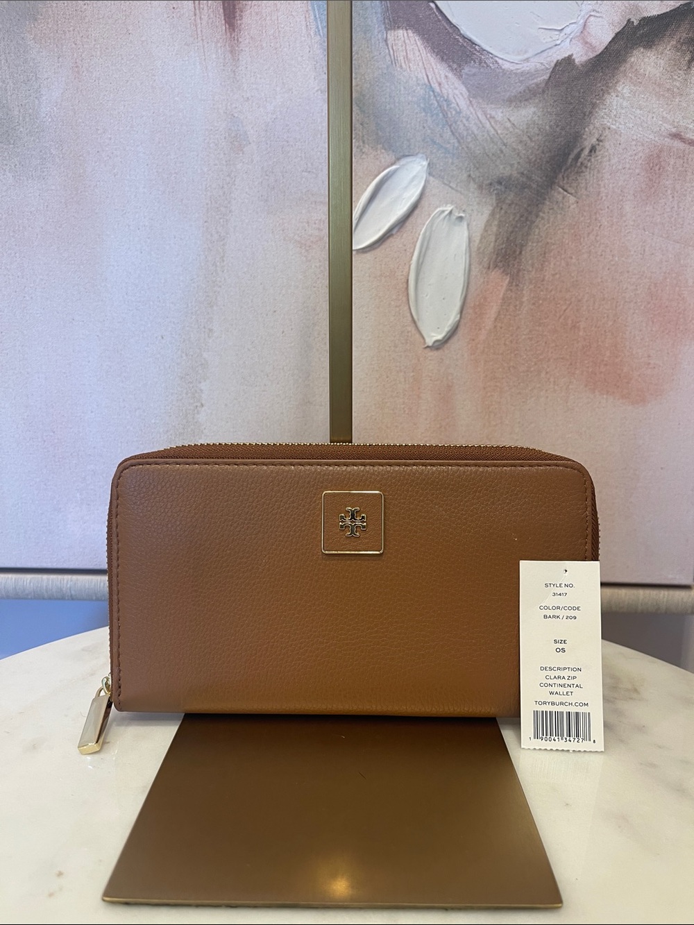 NWT Tory Burch Clara Zip Continental Wallet